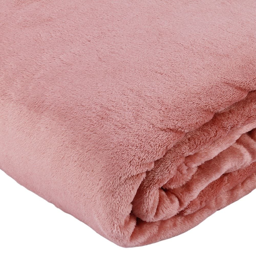 Cobertor Queen Liso 100% Poliéster Premier Havan Casa - Rosa