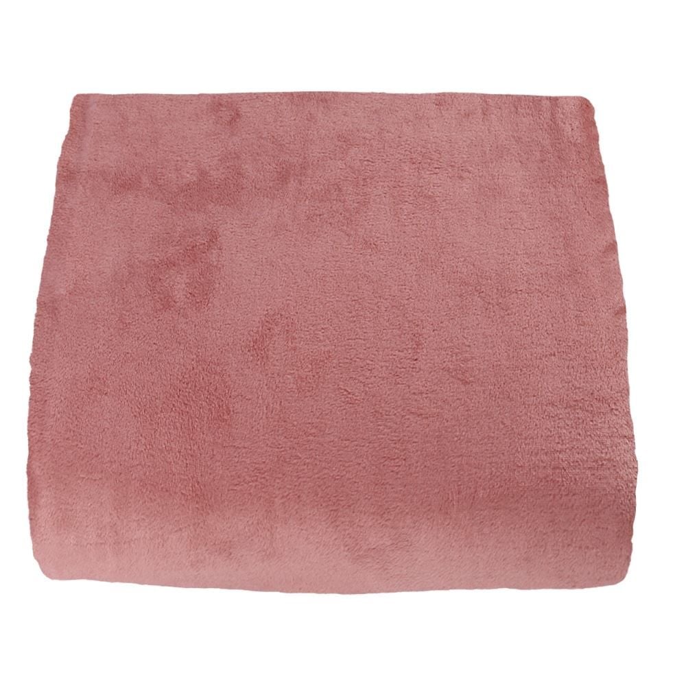 Cobertor Queen Liso 100% Poliéster Premier Havan Casa - Rosa