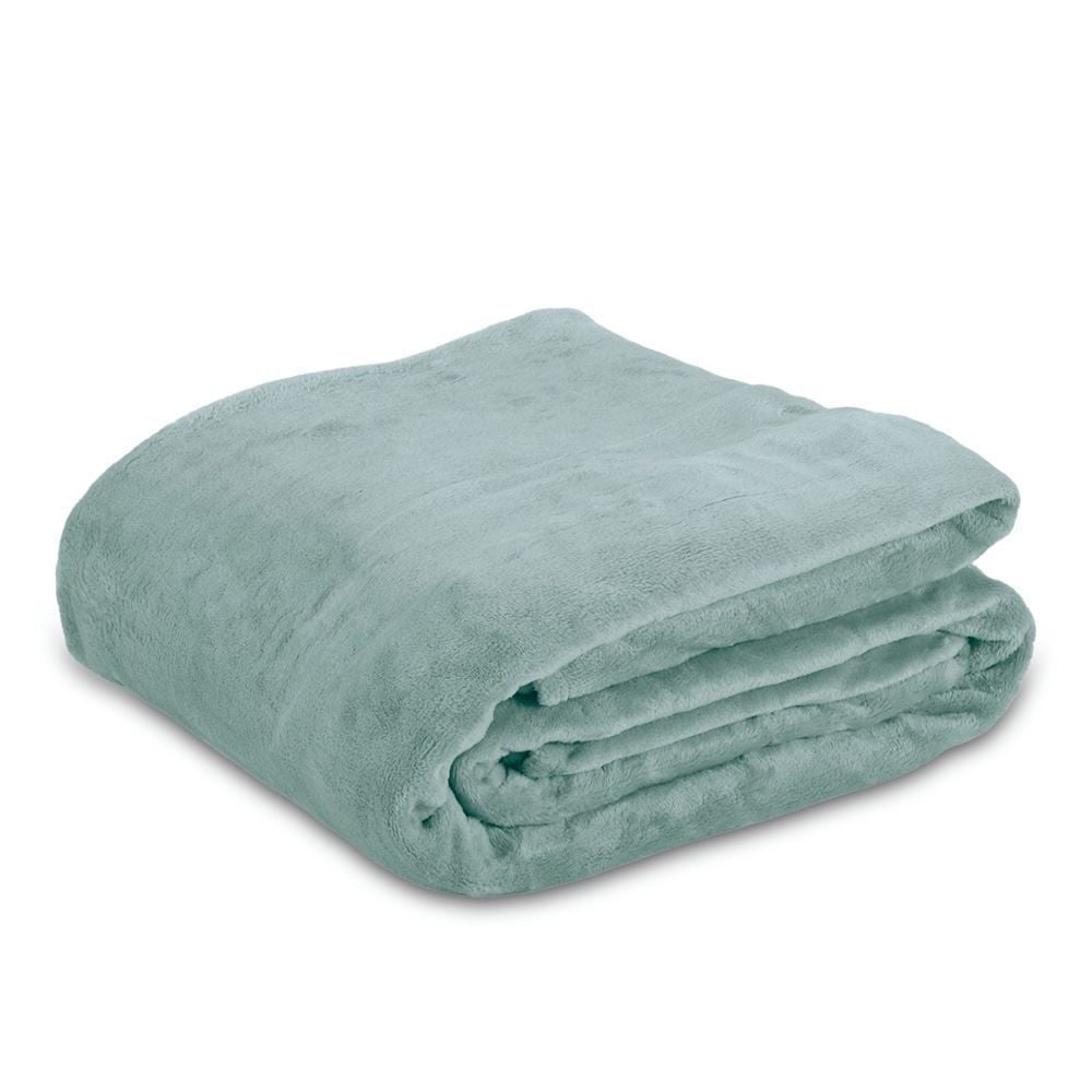 Cobertor Queen Liso 100% Poliéster Premier Havan Casa - Verde Capri