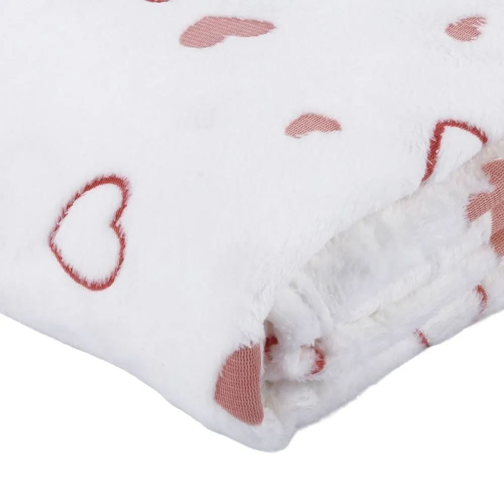 Cobertor Queen Lumini Microfibra 3D Havan Casa - Corações Rosa