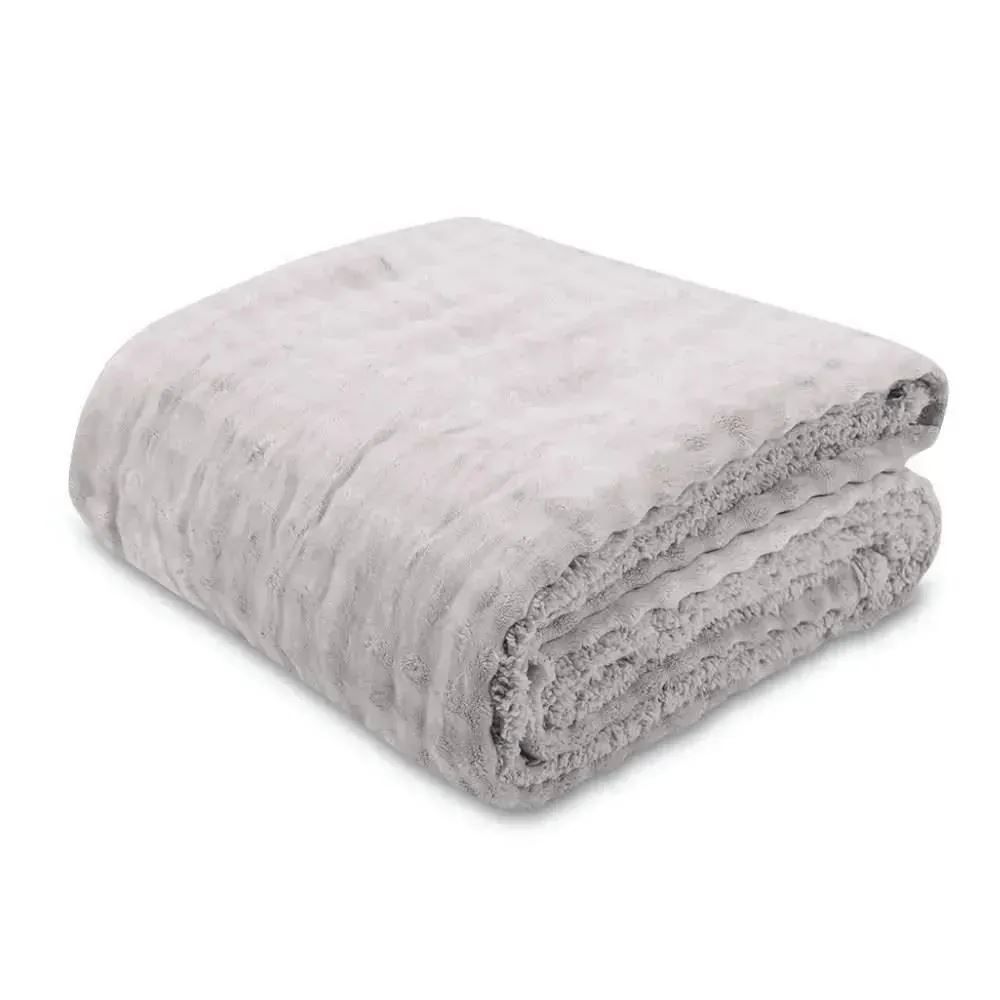 Cobertor Requinte Queen Sherpa Havan Casa - Ice