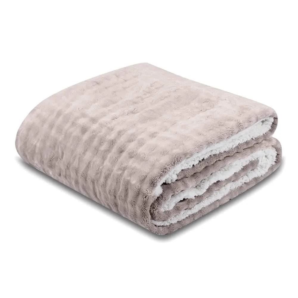 Cobertor Queen Requinte Sherpa Havan Casa - Bege
