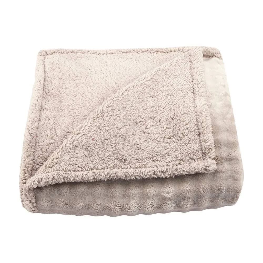 Cobertor Requinte Sherpa Color Queen Havan Casa - Bege