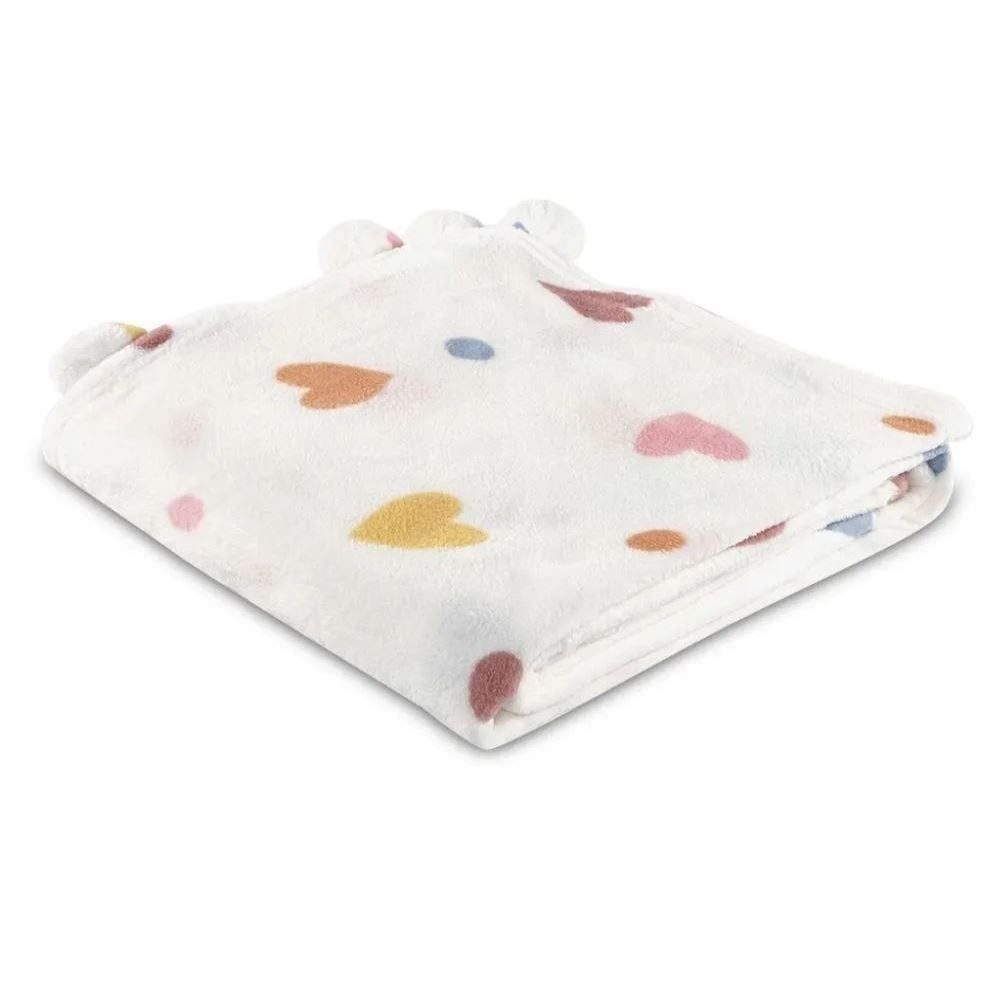 Cobertor Solteiro Infantil Pompom Havan Kids - Coração