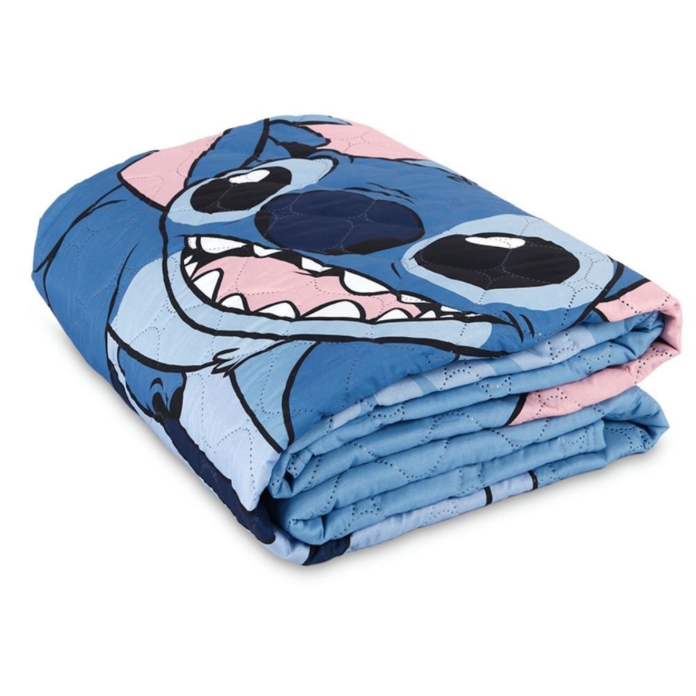 Cobre Leito Solteiro Infantil Disney Hedrons 1 Pç - Stitch Icecream