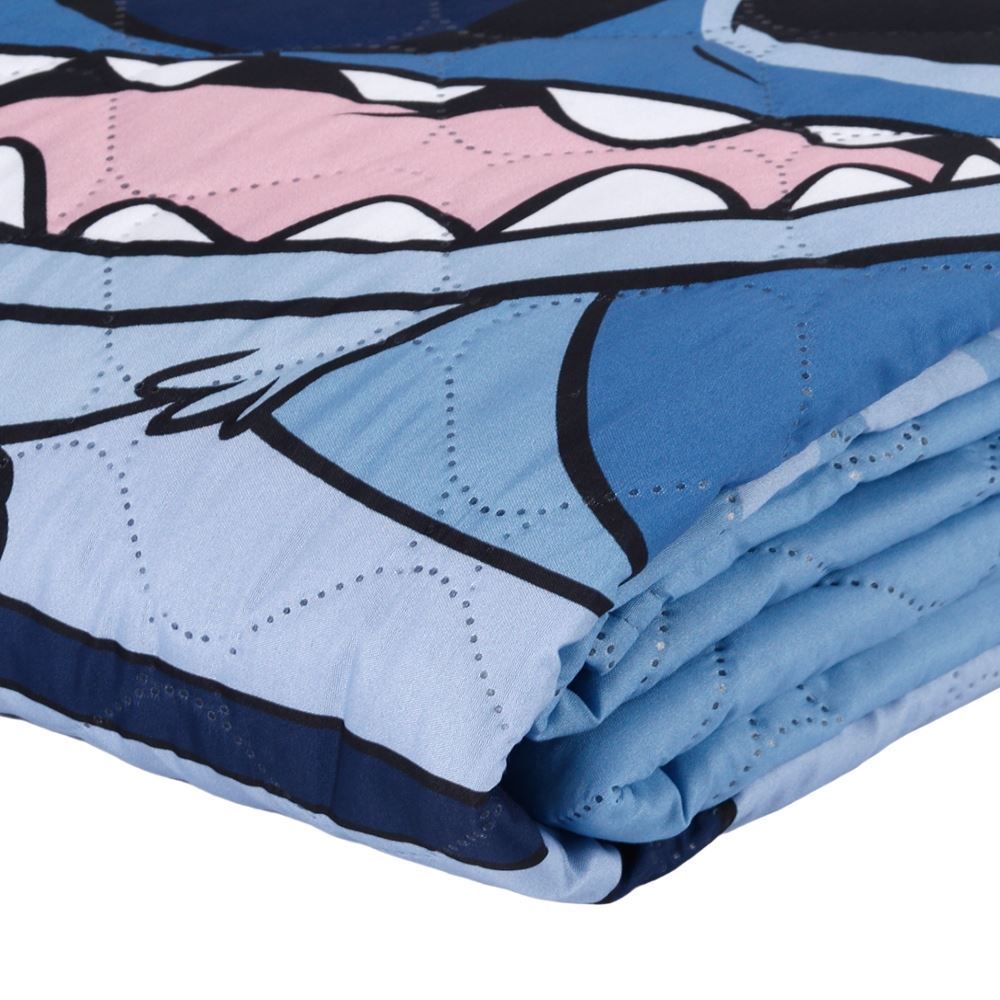 Cobre Leito Solteiro Infantil Disney Hedrons 1 Pç - Stitch Icecream