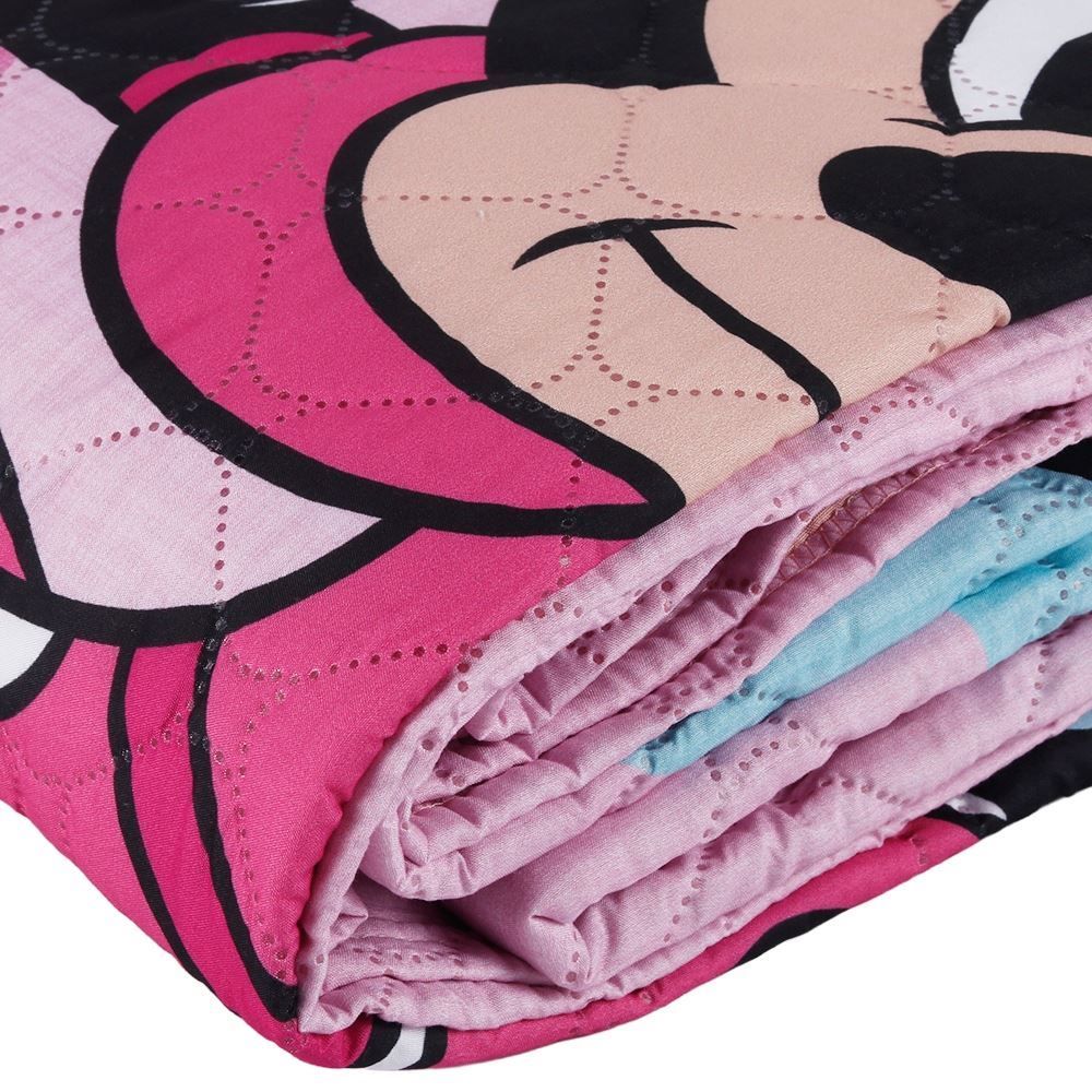 Cobre Leito Solteiro Infantil Disney Hedrons 1 Pç - Minnie Alegre