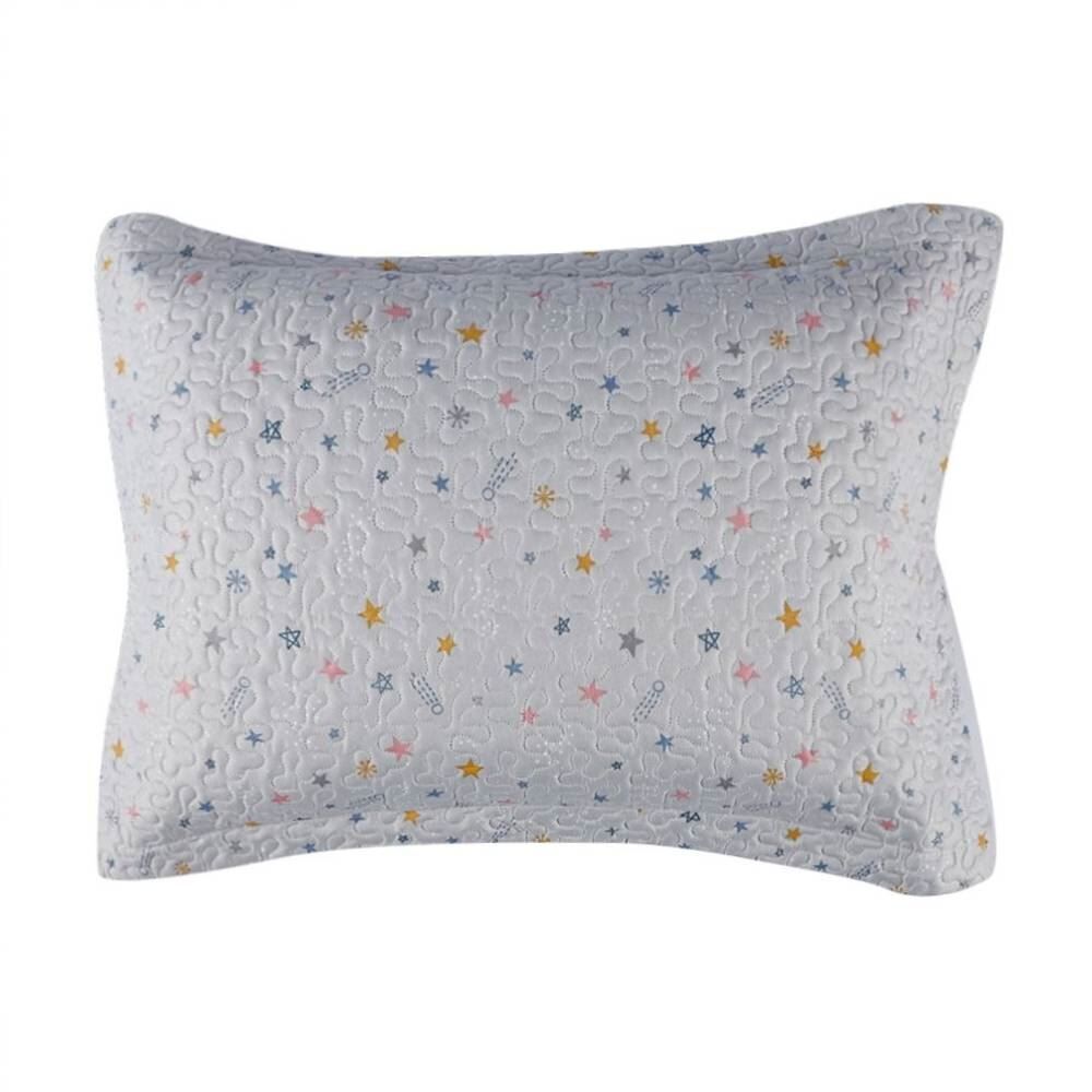 Kit Colcha Solteiro Dupla Face Matelado Havan Kids 2 pçs - Aster Star Cinza