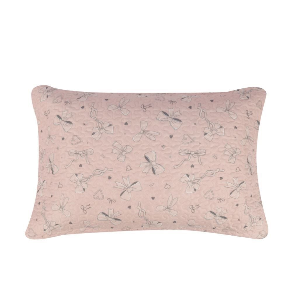 Kit Colcha Solteiro Dupla Face Matelado Havan Kids 2 pçs - Laços Rosa