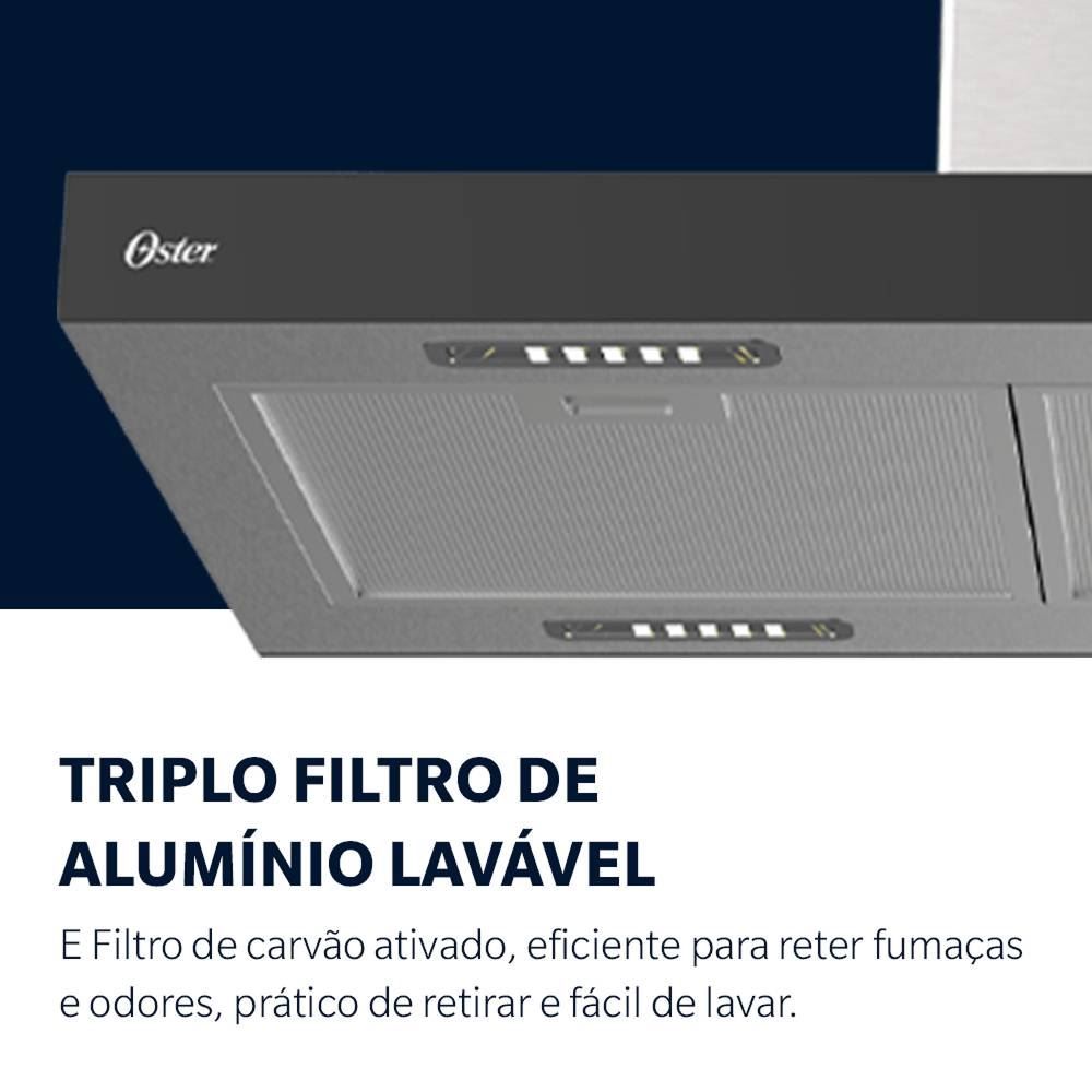Coifa E Depurador De Ilha 90Cm Oster OCFA590