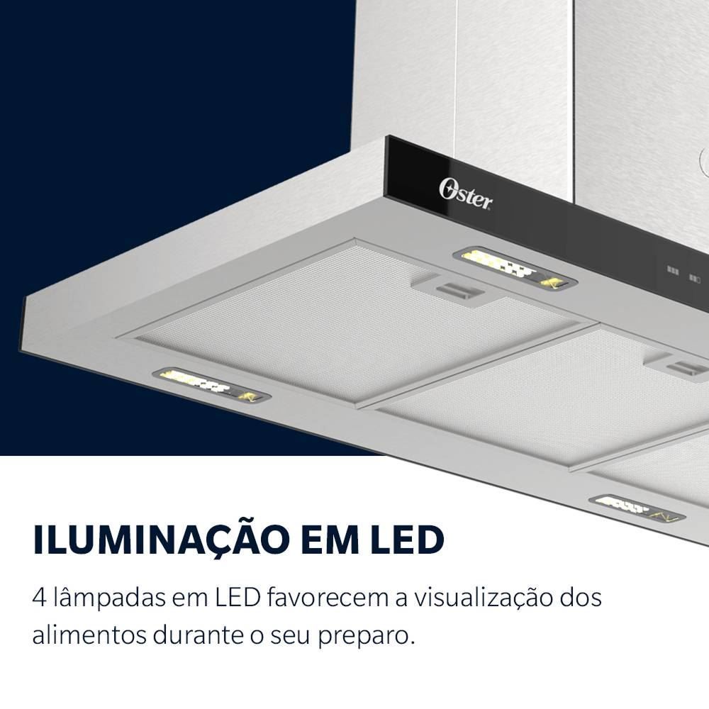 Coifa E Depurador De Ilha 90Cm Oster OCFA590