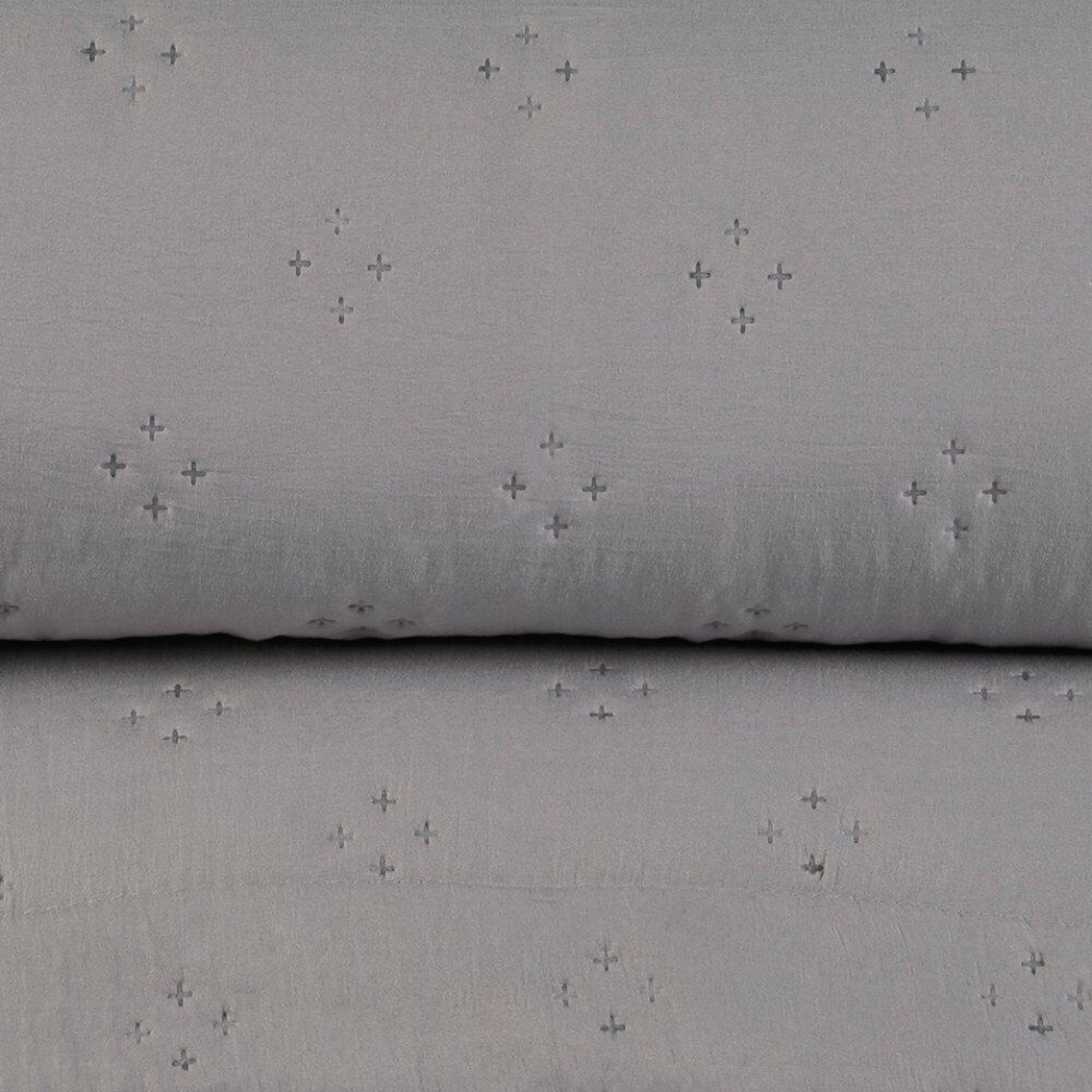  Kit Colcha Casal 3Pçs Lisa Elegance Havan Casa - Cinza