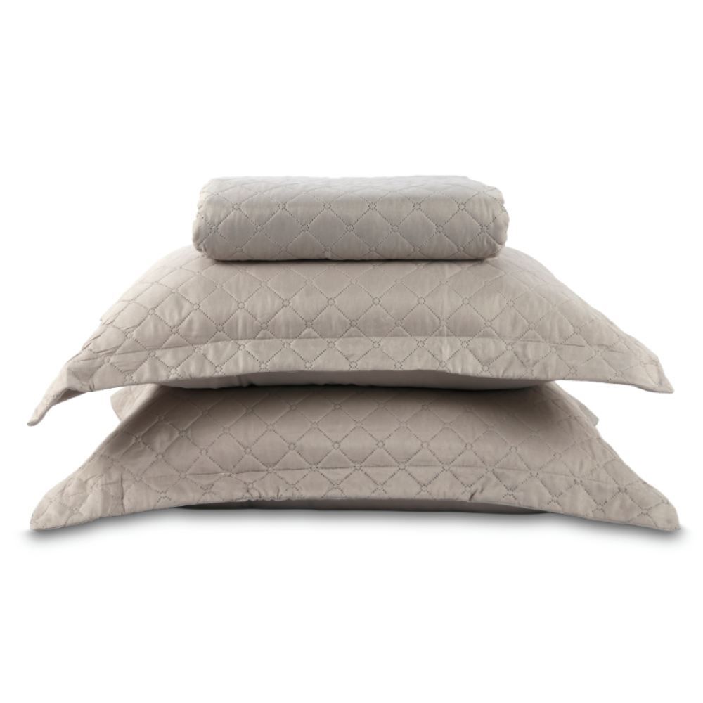 Kit Colcha King Lisa Versalhes Havan Casa 3 pçs - Cru