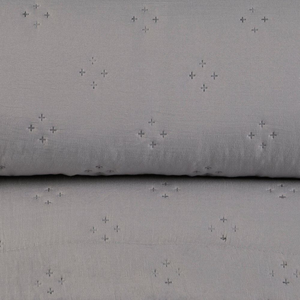 Kit Colcha Queen Elegance Havan Casa 3Pçs - Cinza