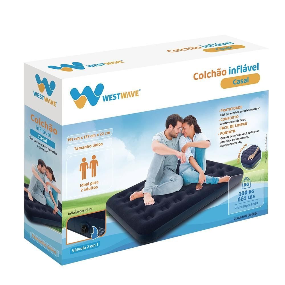 Colchão Inflavel Casal 1,91 X 1,37M Westwave