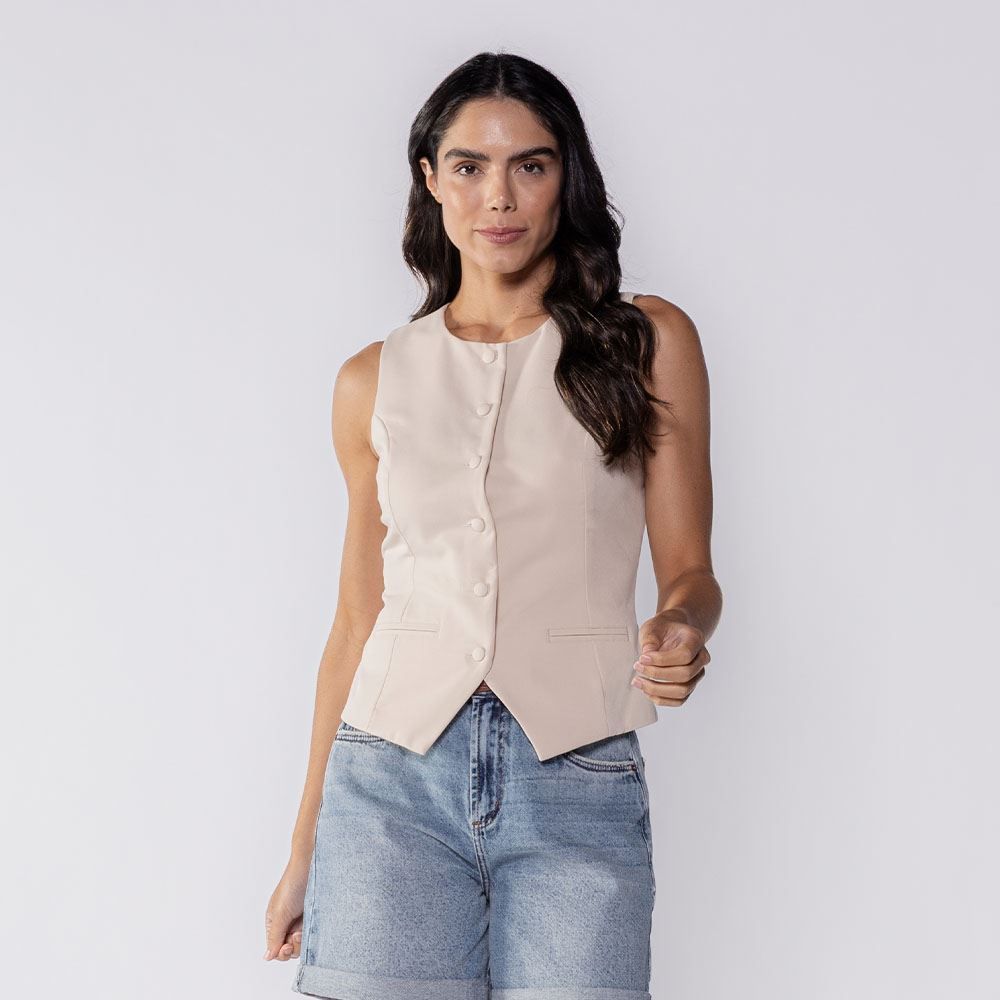 Colete Feminino De Alfaiataria Patricia Foster