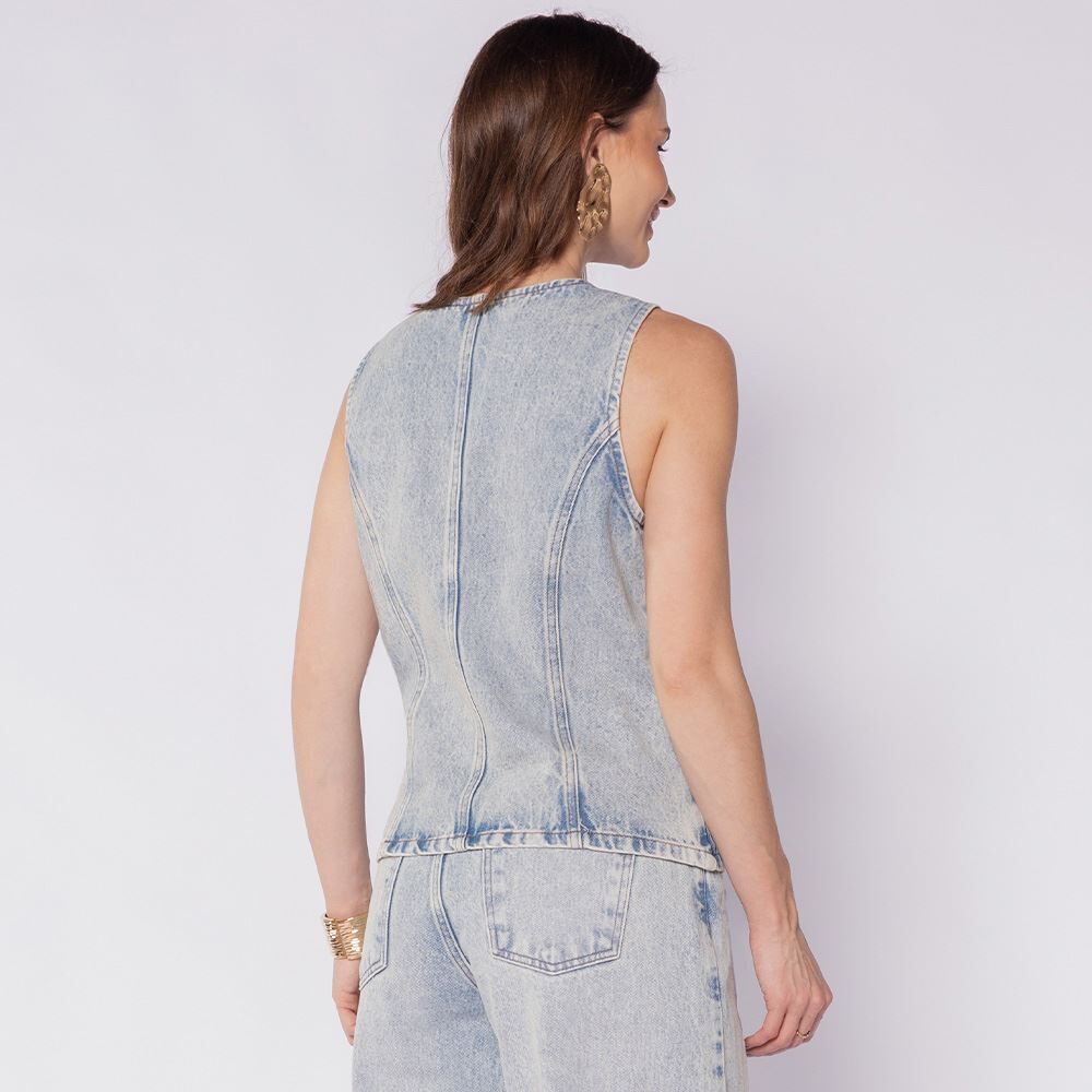 Colete Feminino Jeans Boby Blues