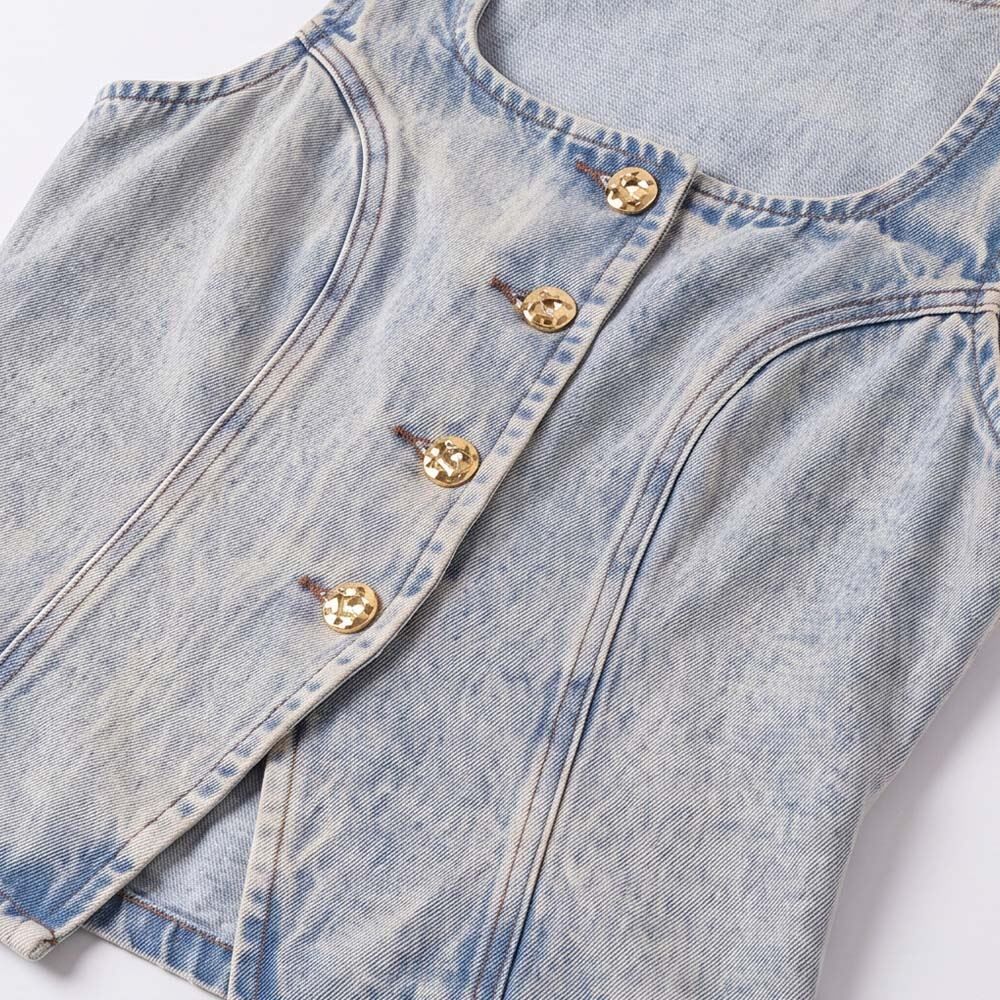 Colete Feminino Jeans Boby Blues