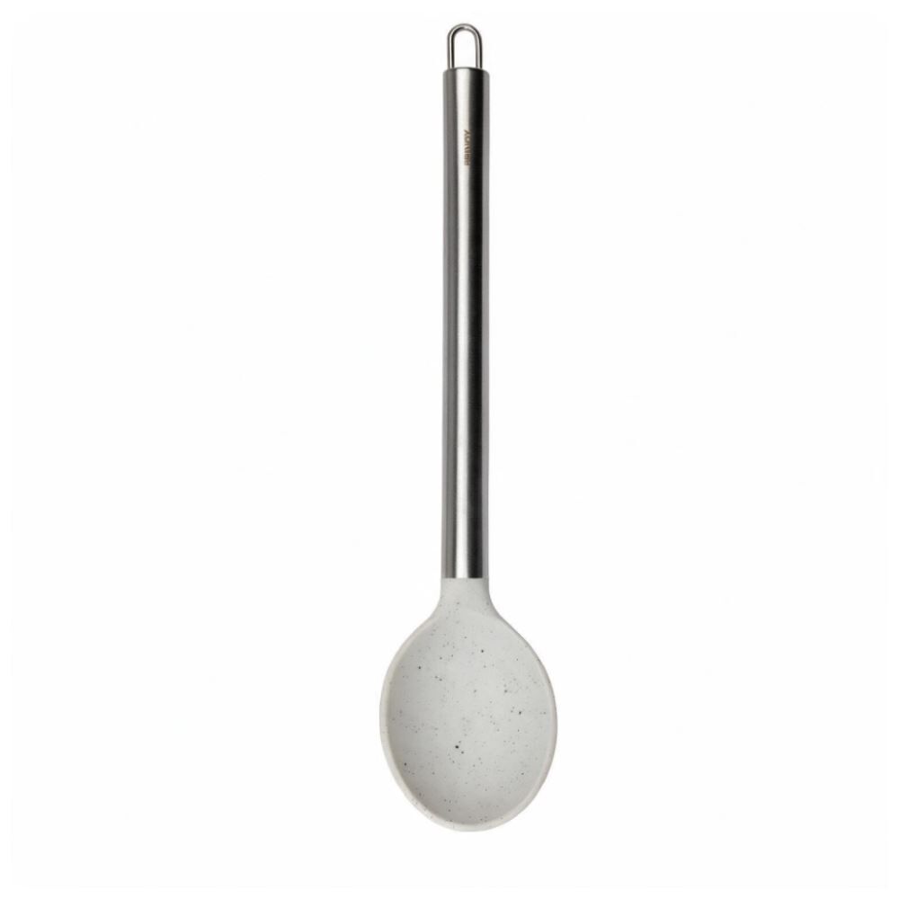 Colher de Arroz Silicone e Cabo em Aço Inox Brinox 33,5 cm - Vanilla