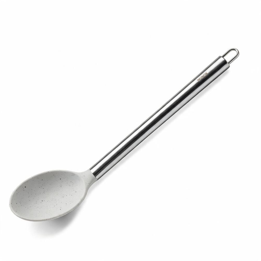 Colher de Arroz Silicone e Cabo em Aço Inox Brinox 33,5 cm - Vanilla