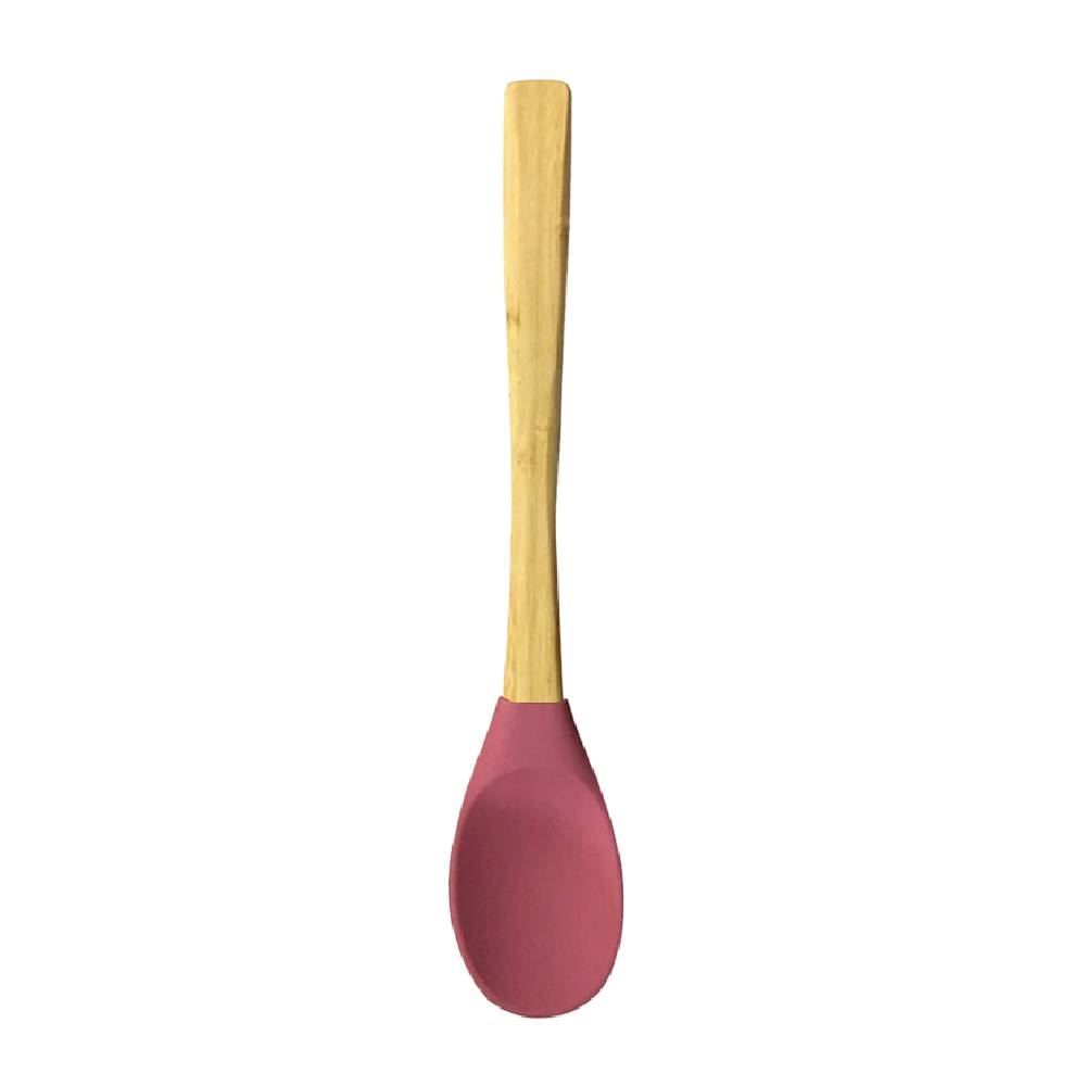 Colher De Silicone Com Cabo De Bambu Havan Casa - Goiaba