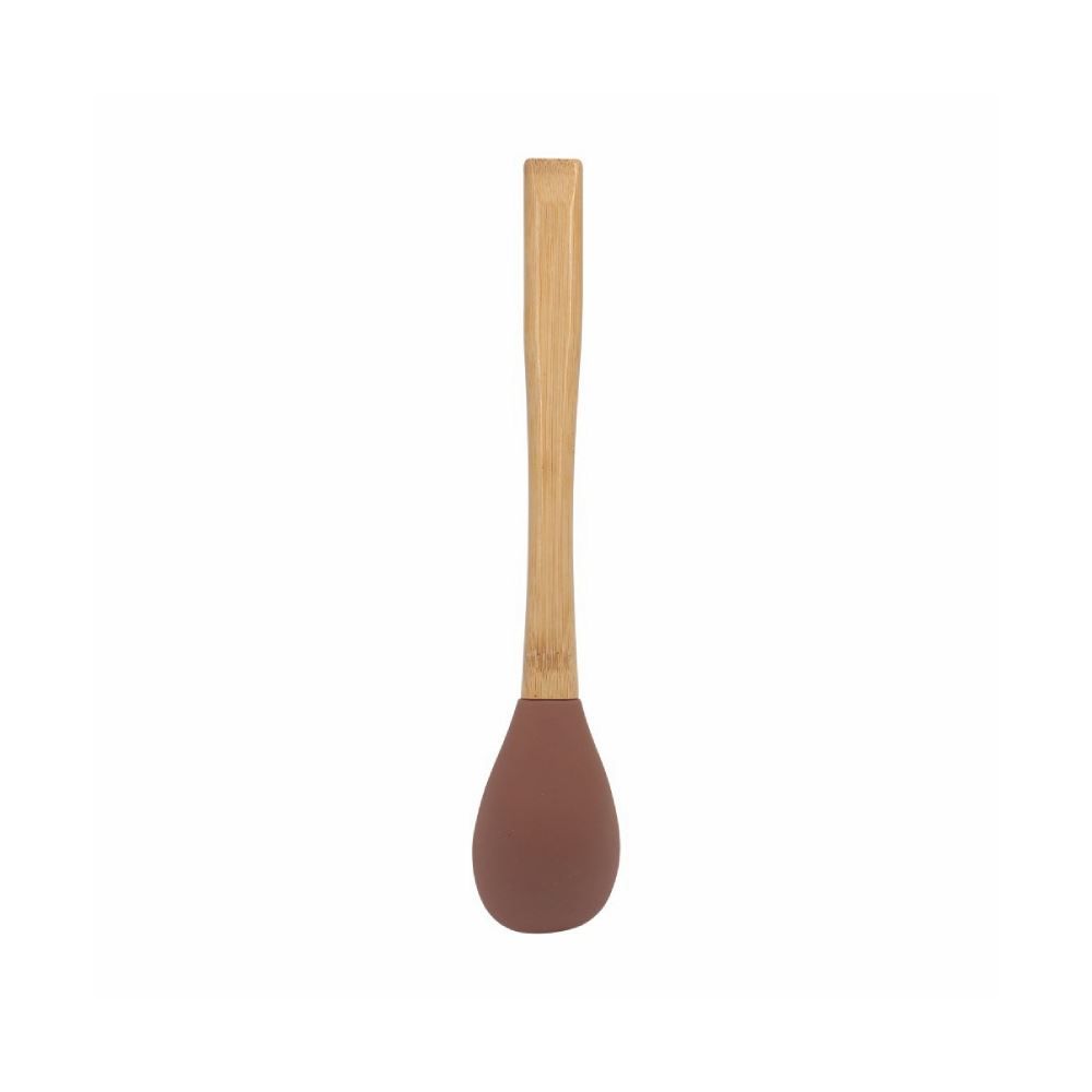 Colher De Silicone Com Cabo De Bambu Havan Casa - Marrom Rosado