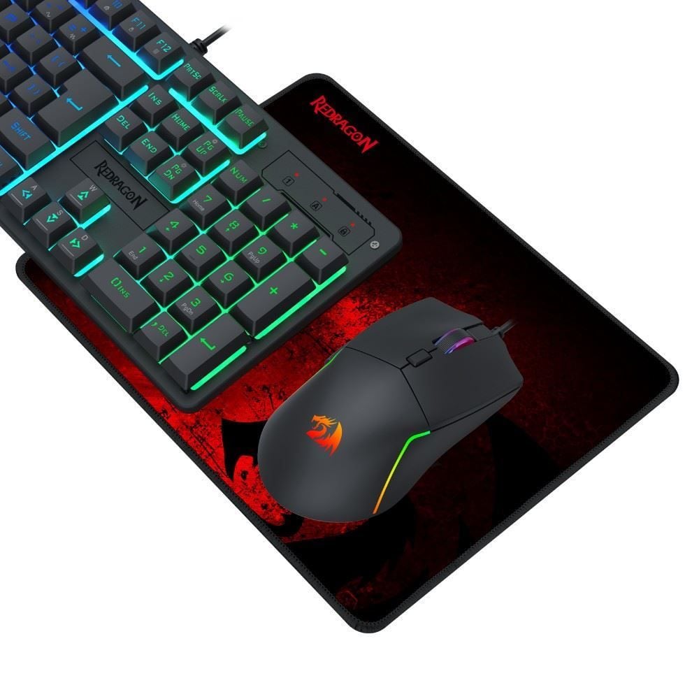 Combo Gamer Redragon Gaming Essentials S166 Rgb 4 em 1