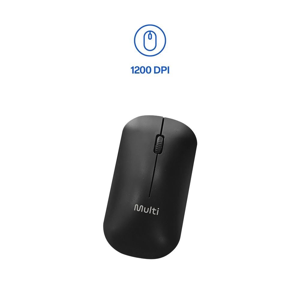 Combo Sem Fio Básico Multi Usb 2.4Ghz 1200Dpi