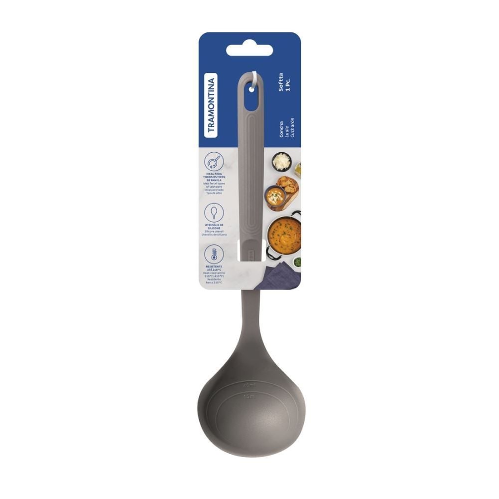 Concha De Silicone Tramontina Softta - Cinza