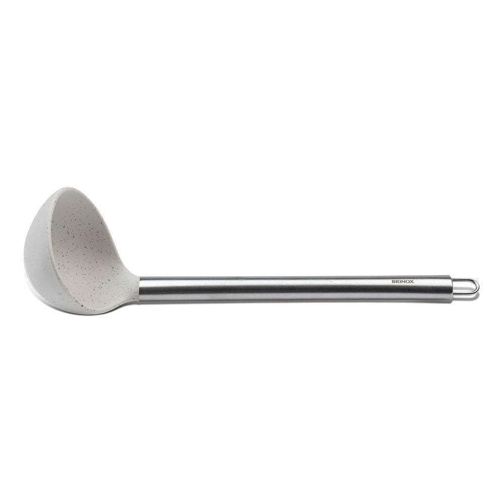 Concha Silicone E Cabo Em Aço Inox Brinox 30,5 Cm - Vanilla