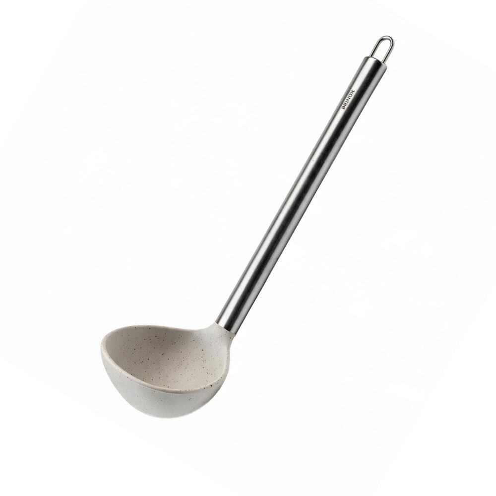 Concha Silicone e Cabo em Aço Inox Brinox 30,5 cm - Vanilla