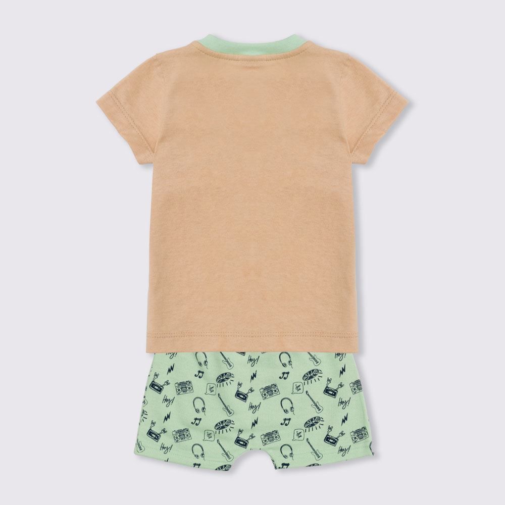 Conjunto 1 a 3 anos Camiseta + Bermuda Yoyo Baby