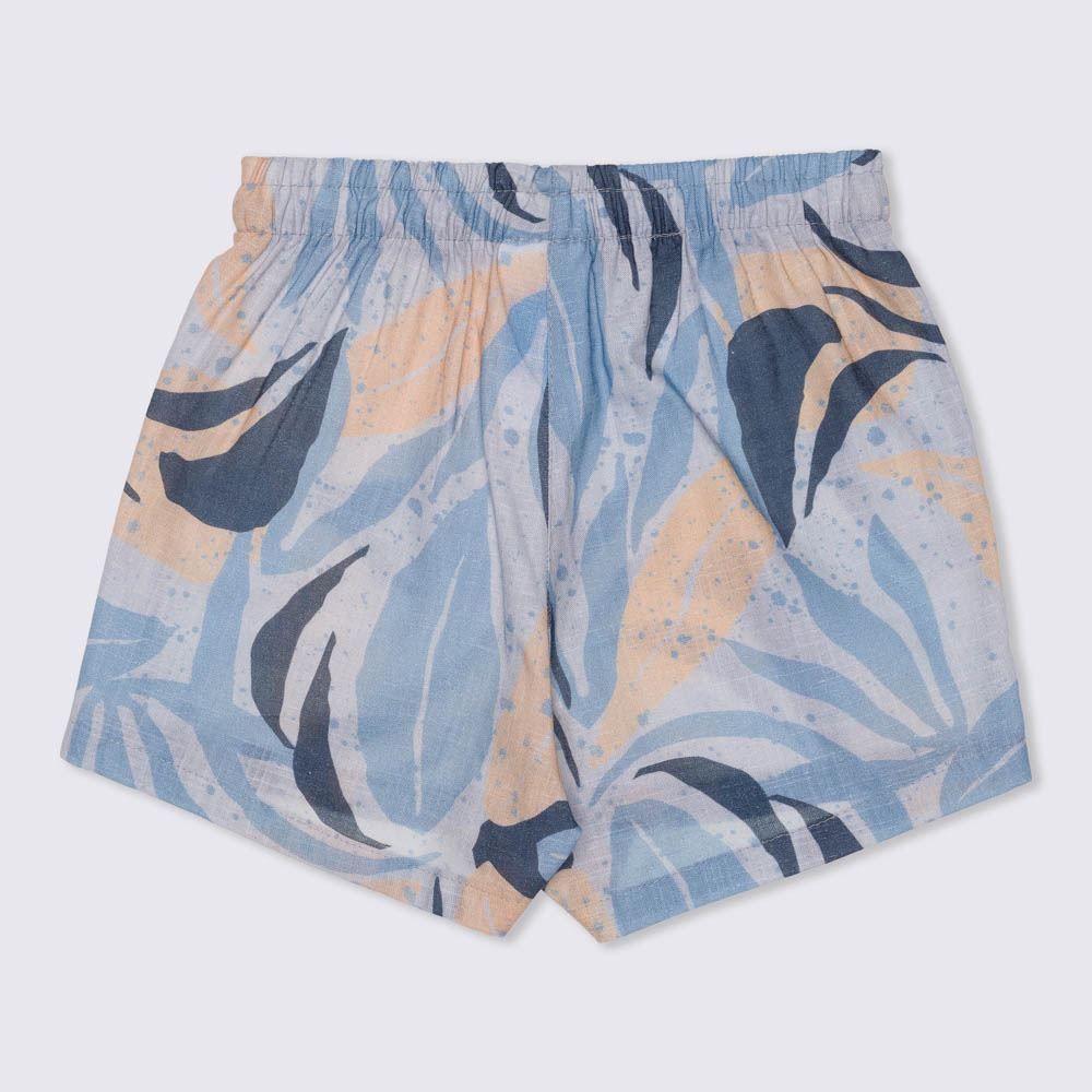 Conjunto 4 a 10 anos Blusa + Shorts Folhagens Nicoboco