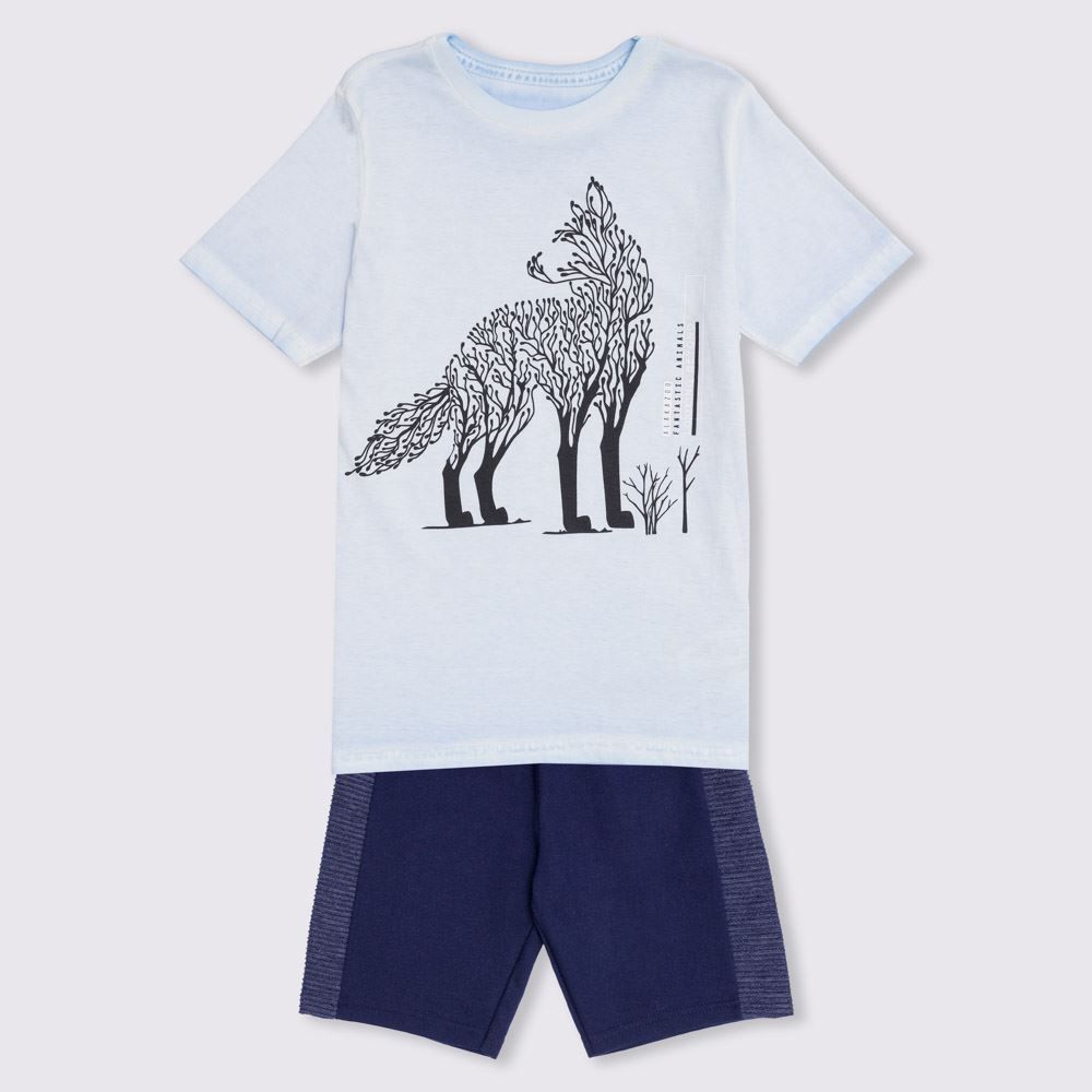Conjunto 4 a 10 anos Camiseta + Bermuda Alakazoo