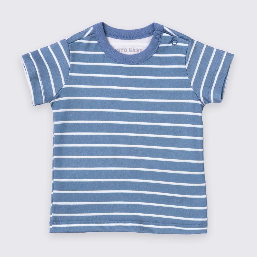 Conjunto Bebê Menino Jardineira Coala e Blusa Listrada Yoyo Baby