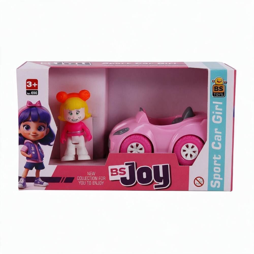 Conjunto Carrinho e Boneca Joy Sport Car Girl Bs Toys