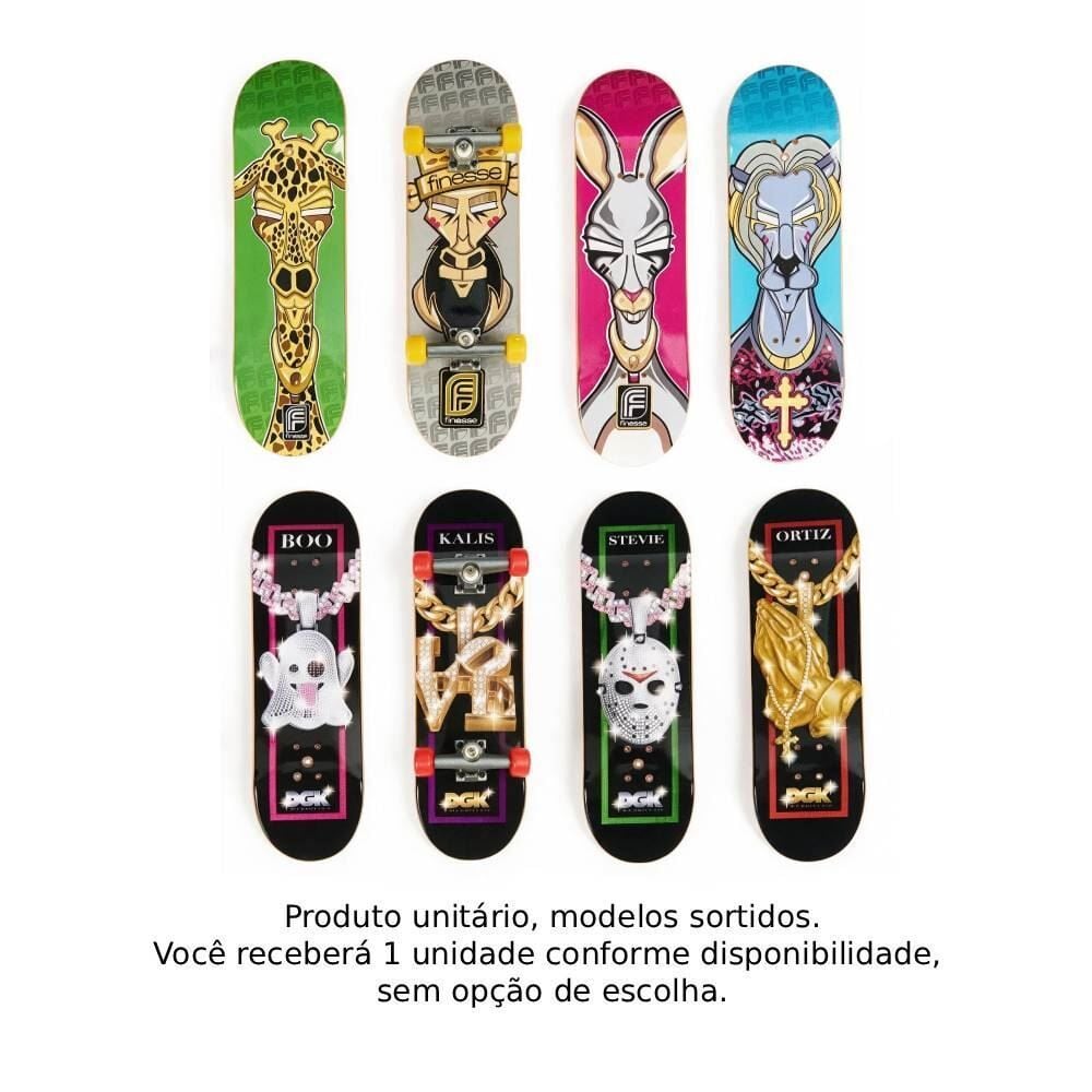Conjunto com 4 Skates de Dedo Tech Deck Sunny - Sortido