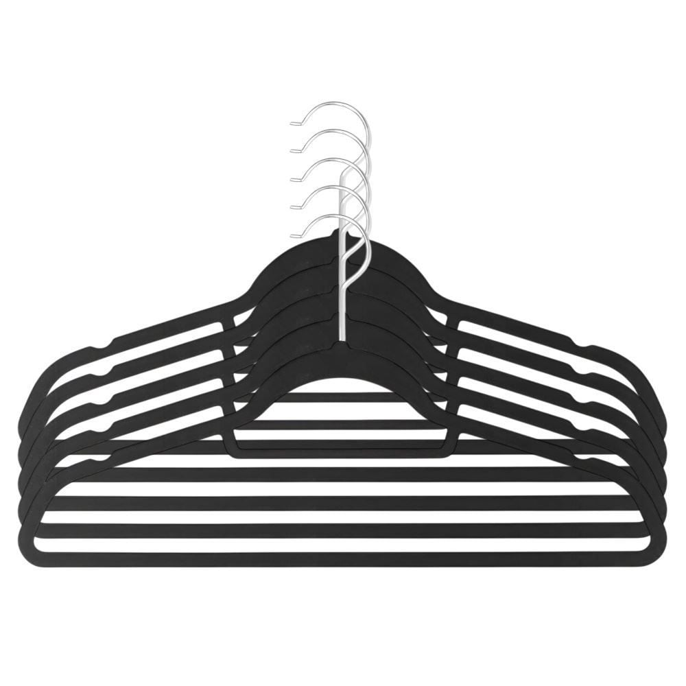 Conjunto de 5 Cabides Veludo Havan Casa - Preto