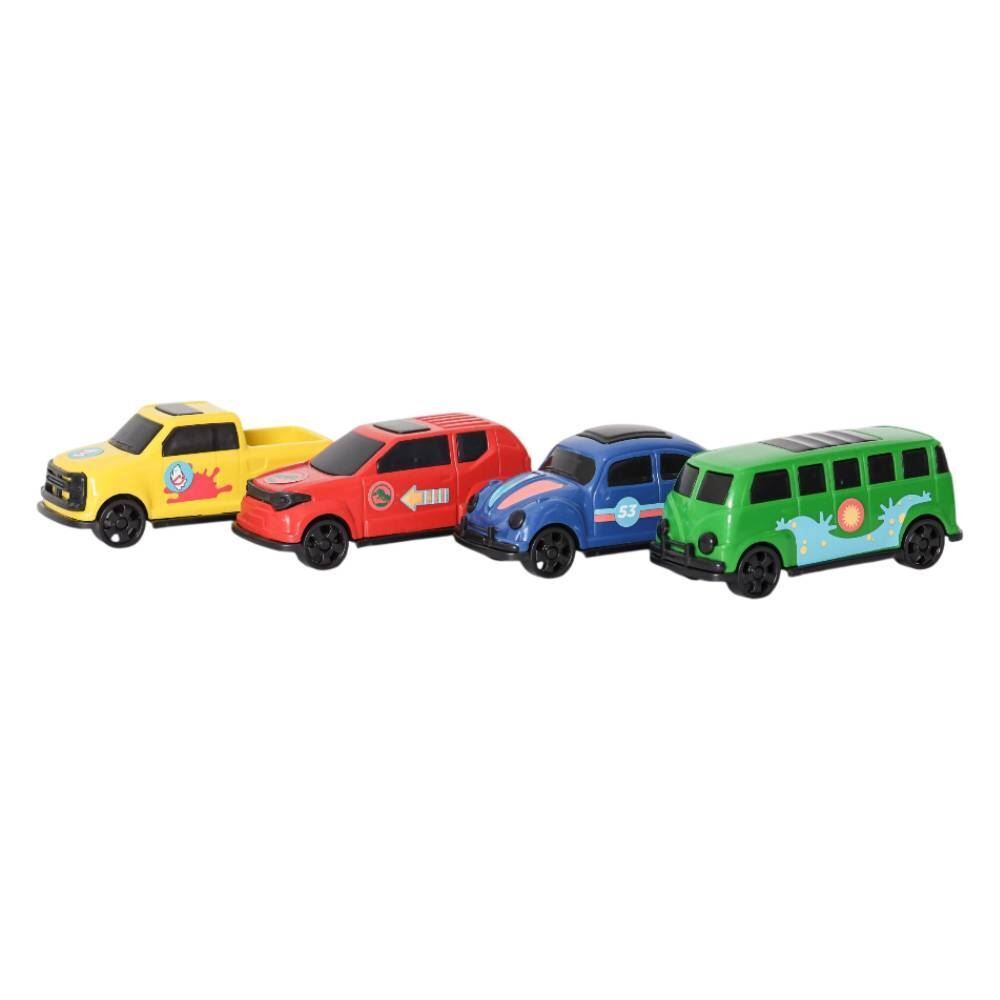 Conjunto de Carrinhos Pop Cars Orange Toys - 4 Peças
