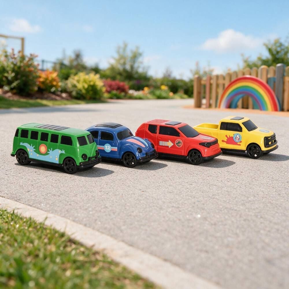 Conjunto de Carrinhos Pop Cars Orange Toys - 4 Peças