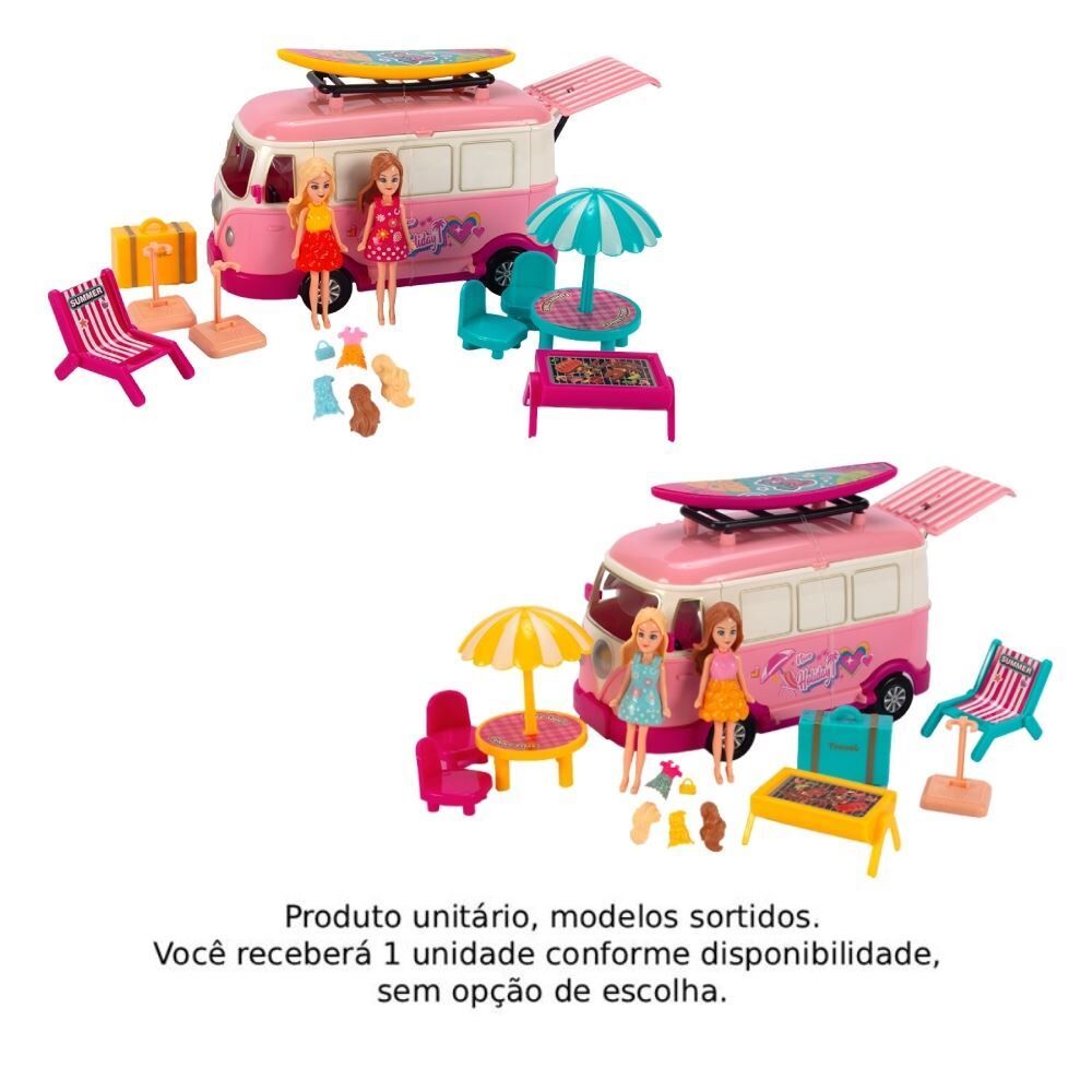 Conjunto de Mini Bonecas com Kombi Helena Havan Toys - Sortido