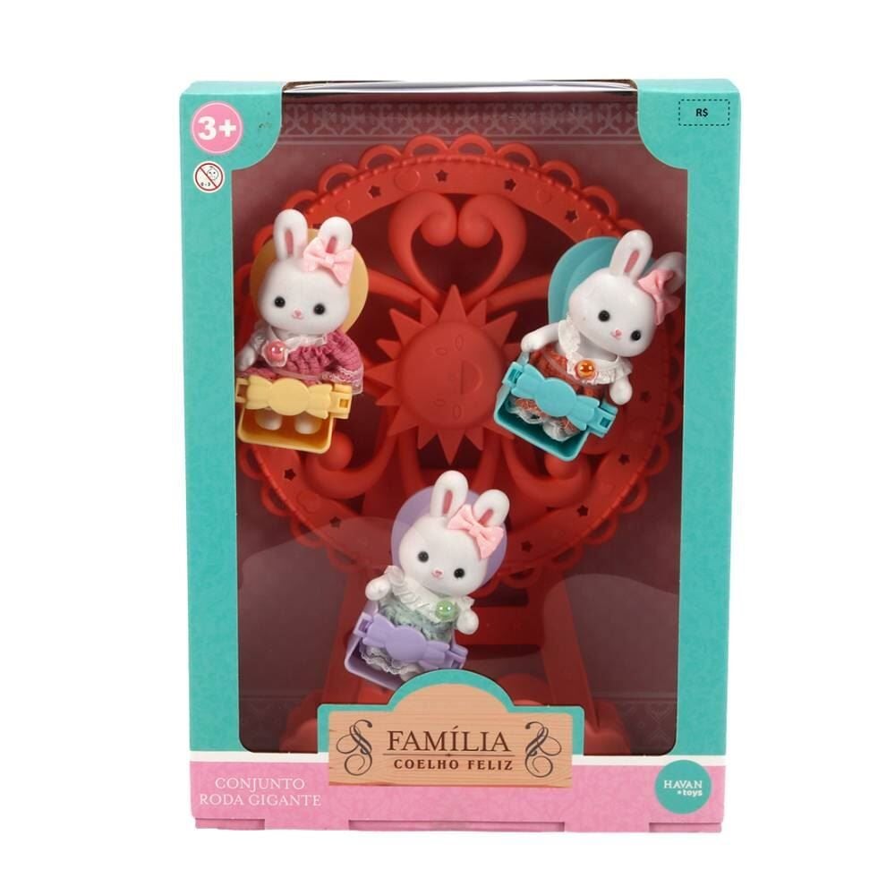 Conjunto Família Coelho Roda Gigante Havan Toys