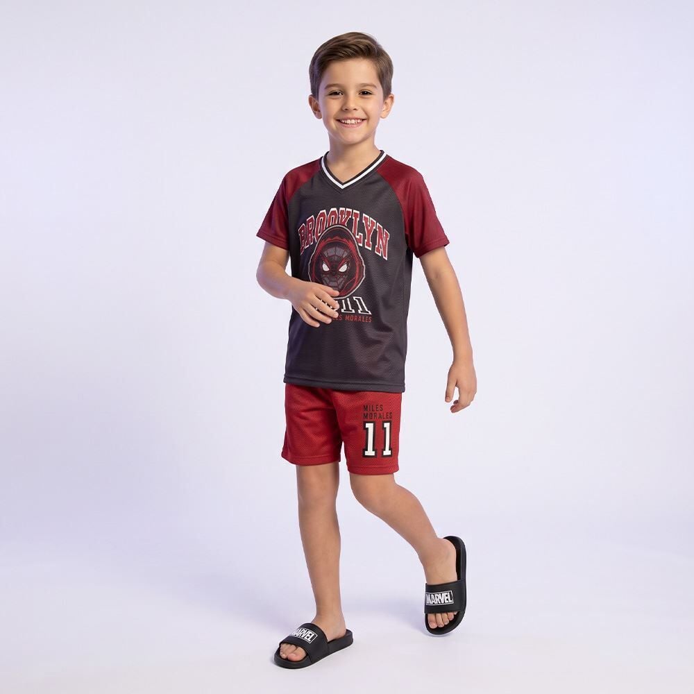 Conjunto Miles Morales Infantil 4 a 10 anos Menino Marvel