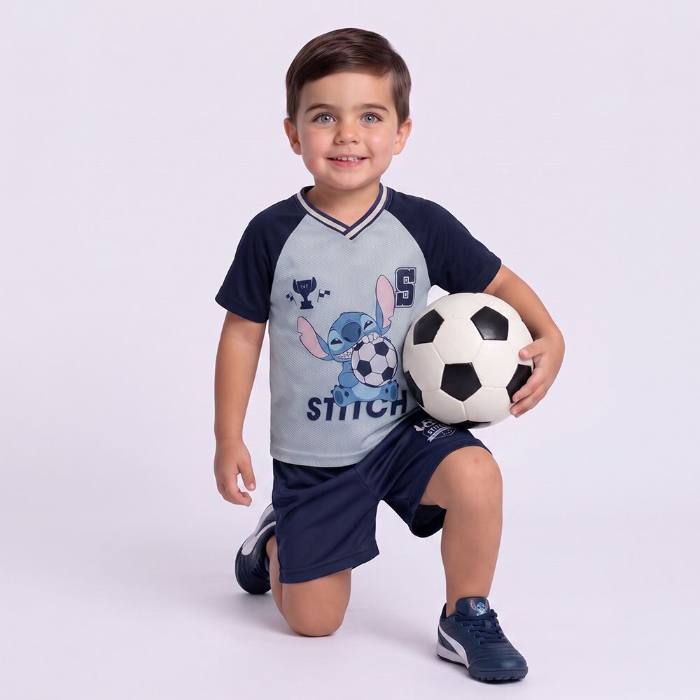 Conjunto Stitch 1 a 3 Anos Infantil Menino Disney