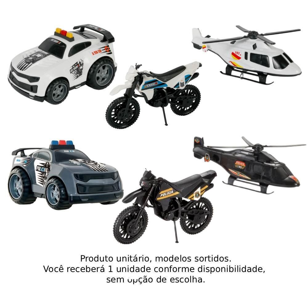 Conjunto Triplo Carro, Moto e Helicóptero Bs Toys - 472 