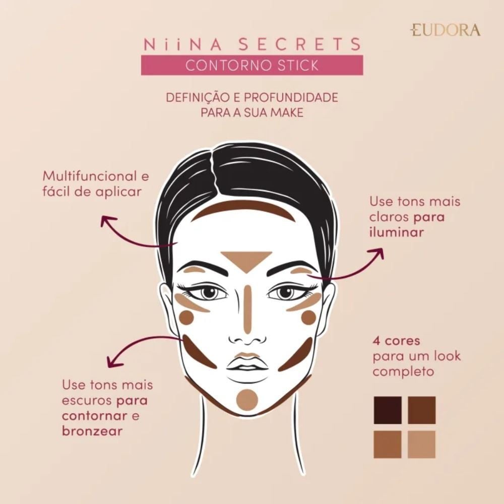 Contorno Stick Nina Secrets Eudora - Cor 3