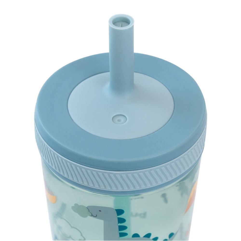 Copo com Canudo Antivazamento Magic 400Ml Buba - DINO