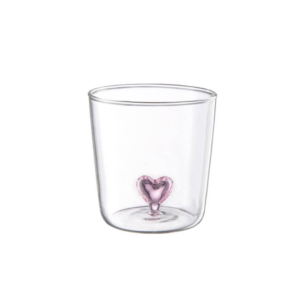 Copo de Água Coração 3D Allmix 350Ml - Vidro