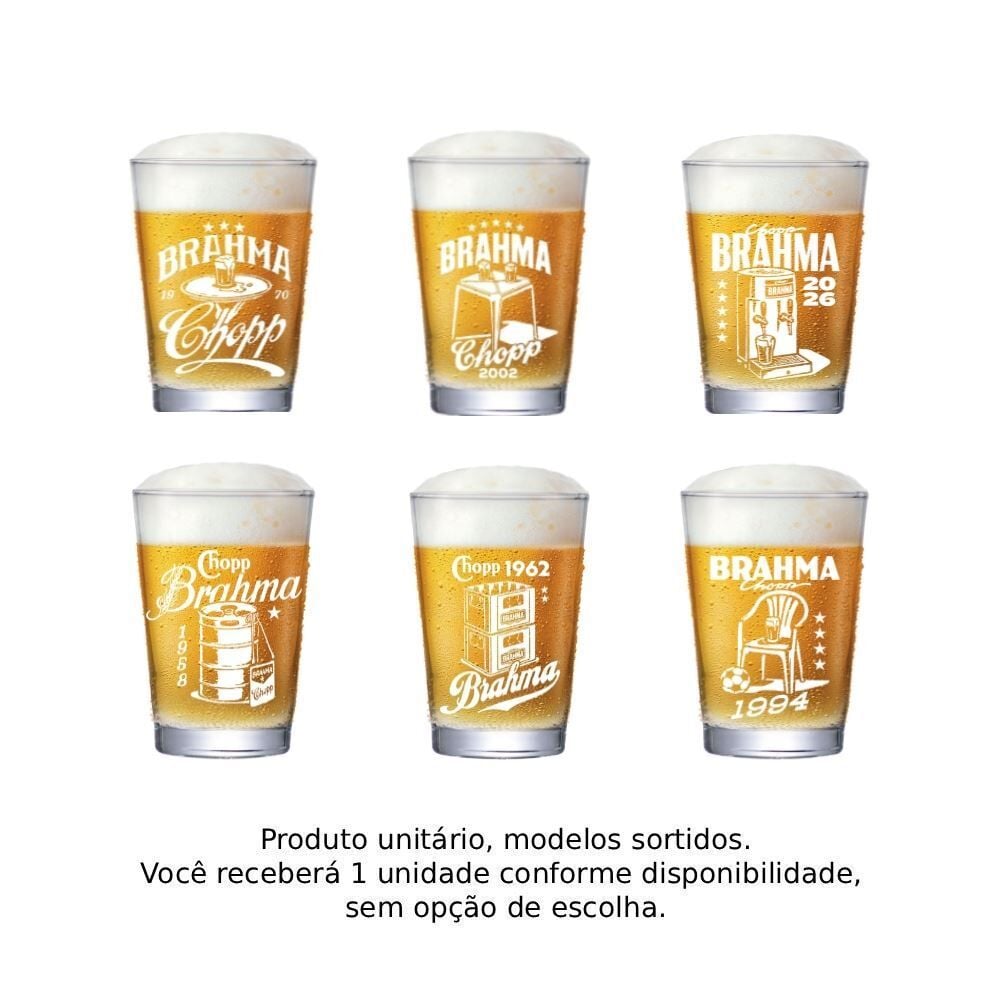 Copo de Chopp Brahma 350Ml Ruvolo - Sortido