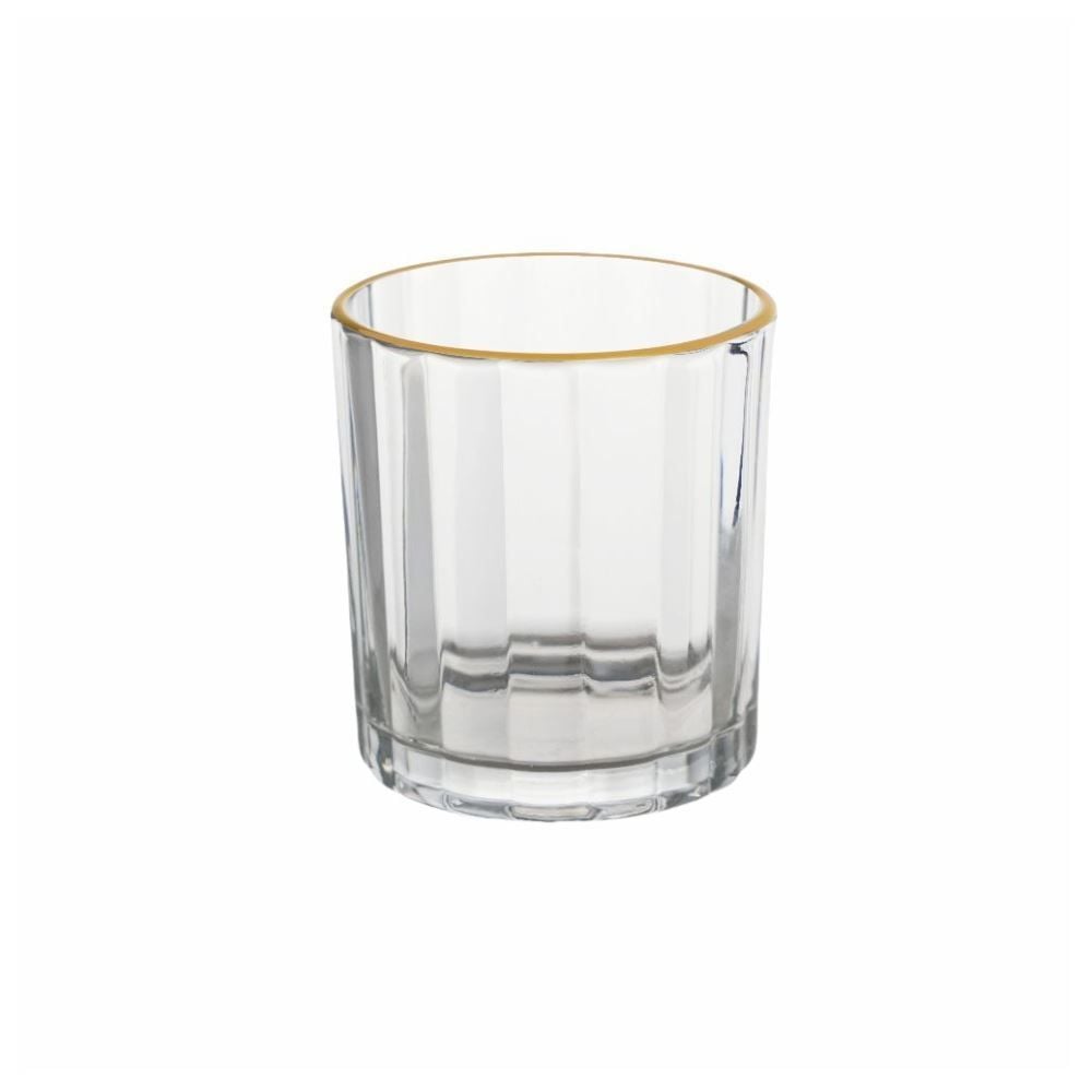 Copo De Whisky Atenas Havan Casa 320 Ml - Filete Dourado